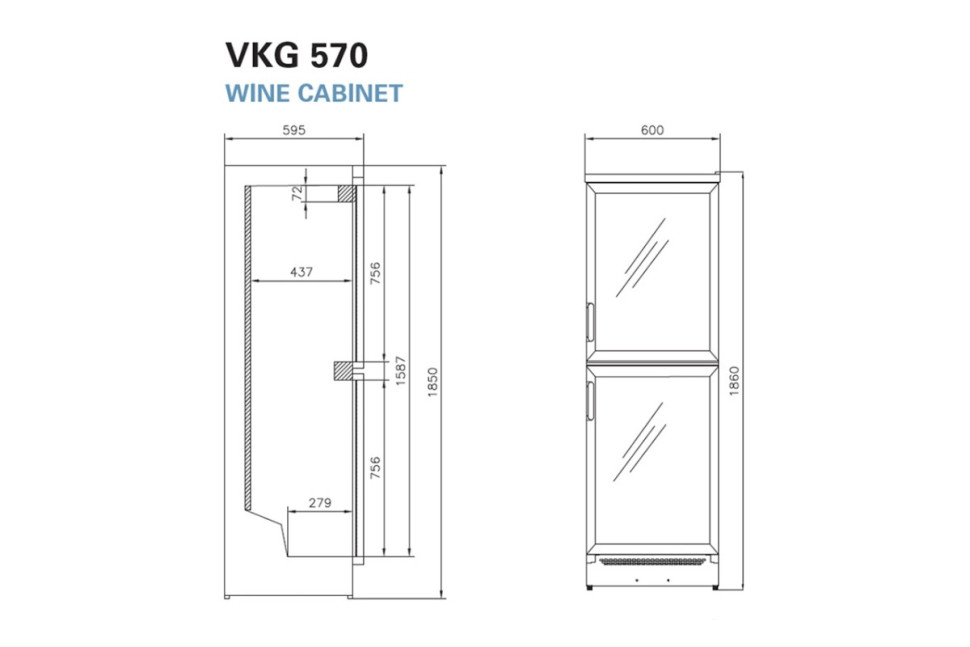 Винный шкаф Vestfrost Solutions VKG 570 S