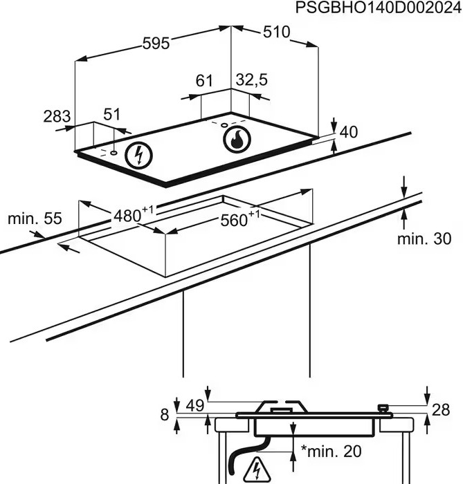 Варочная панель Electrolux EGS6436K