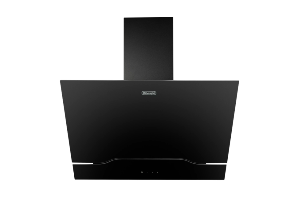 Наклонная стеклянная кухонная вытяжка DeLonghi Linea 615 NB