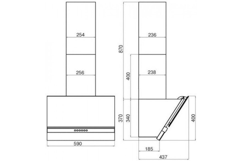 Наклонная вытяжка Faber Beryl WH A60 110.0383.024