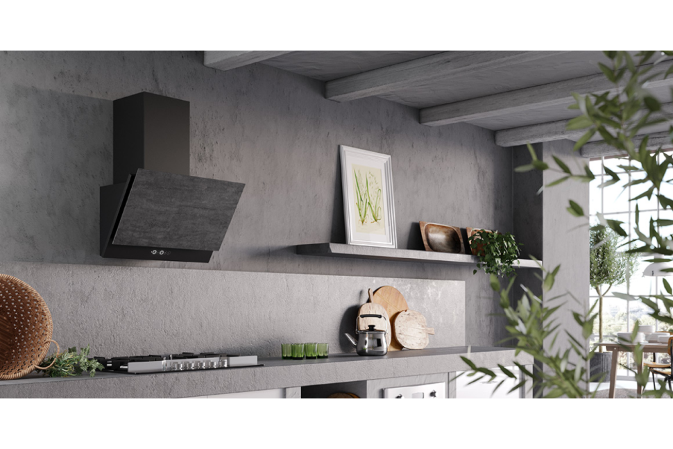 Наклонная вытяжка Faber GREXIA GRES DG/BK A90 330.0543.465