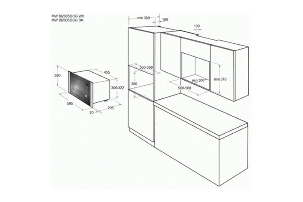 Встраиваемая микроволновая печь Cata MW BI2005DCG BK