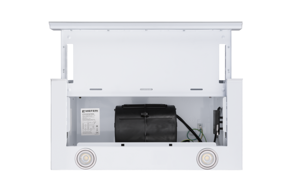 Телескопическая вытяжка Meferi SLIDEBOX60BK GLASS ULTRA