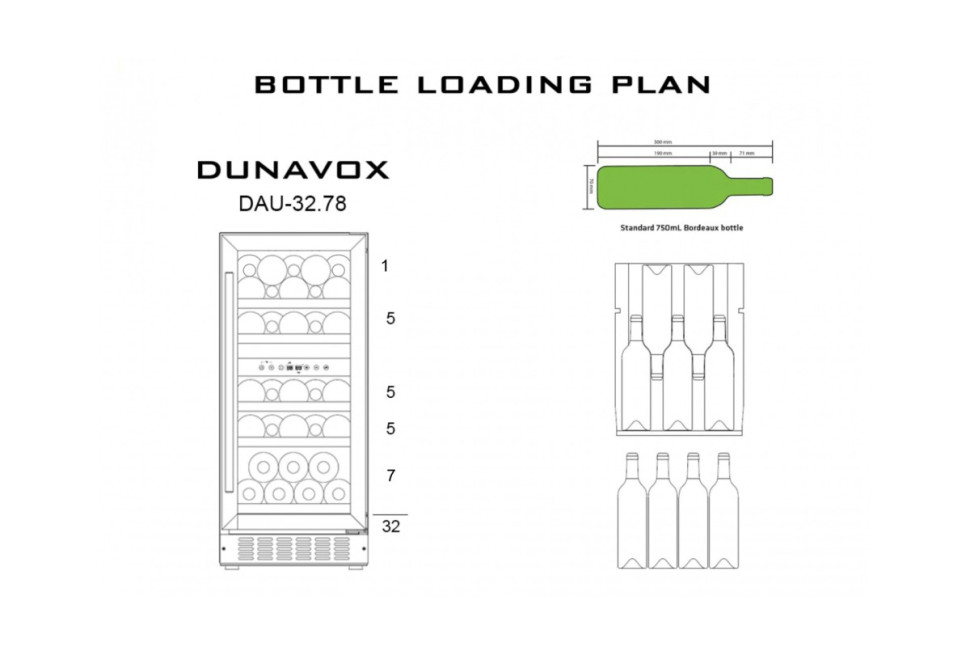 Винный шкаф Dunavox DAU-32.78DB