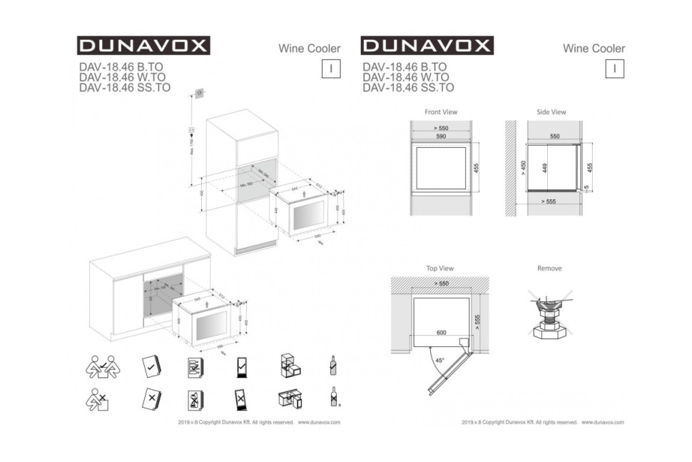 Винный шкаф Dunavox DAV-18.46SS.TO