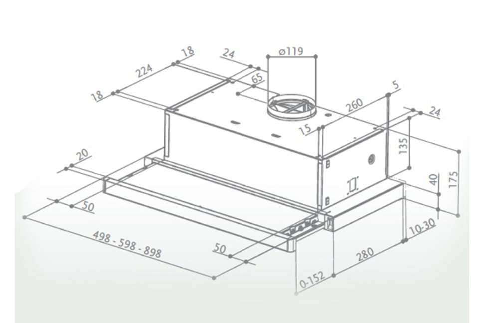 Встраиваемая вытяжка Faber FLOX BK A50 315.0567.354