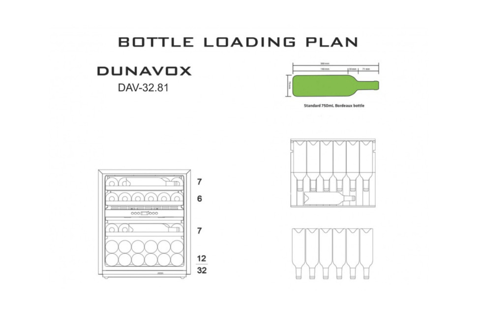 Винный шкаф Dunavox DAV-32.81DW.TO