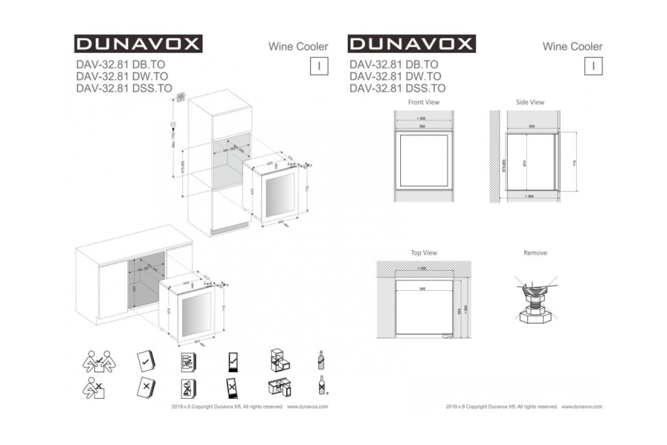 Винный шкаф Dunavox DAV-32.81DW.TO