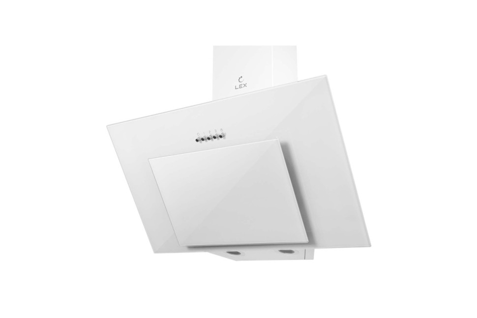 Наклонная кухонная вытяжка LEX Mira G 600 White