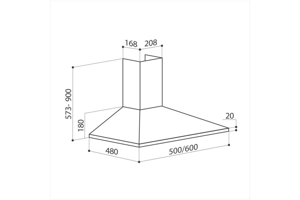 Купольная кухонная вытяжка LEX Basic 600 Ivory Light Белый антик
