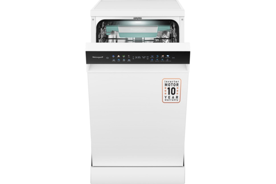 Посудомоечная машина c авто-открыванием и инвертором Weissgauff DW 4539 Inverter Touch AutoOpen White
