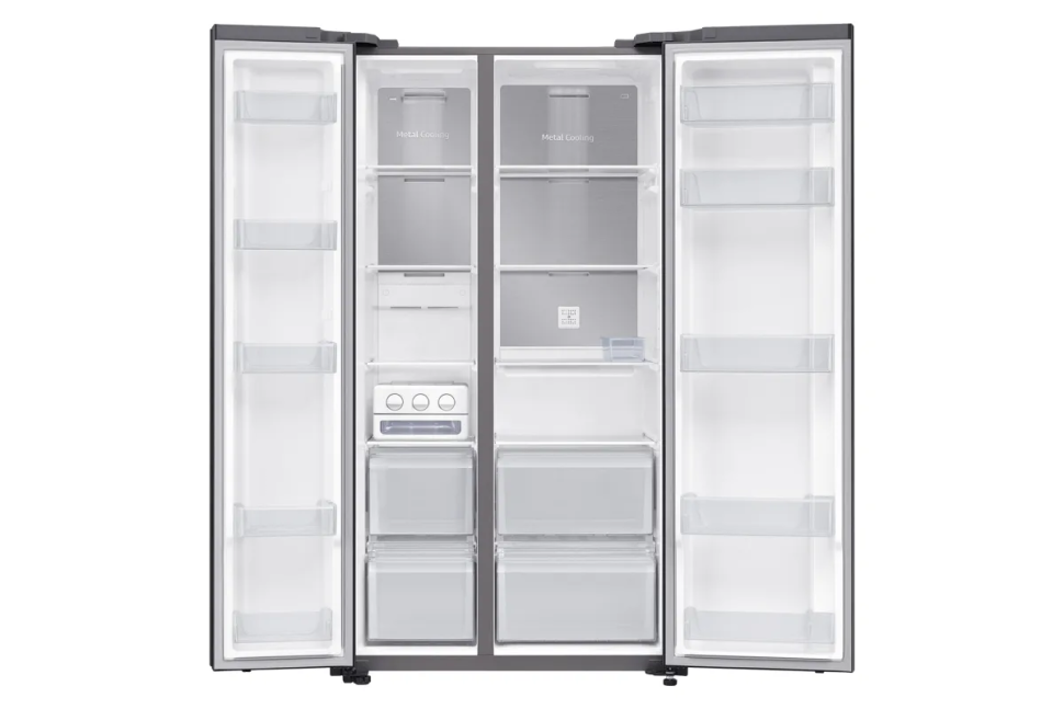 Холодильник Side-By-Side Samsung RS62R50314G золотистого цвета