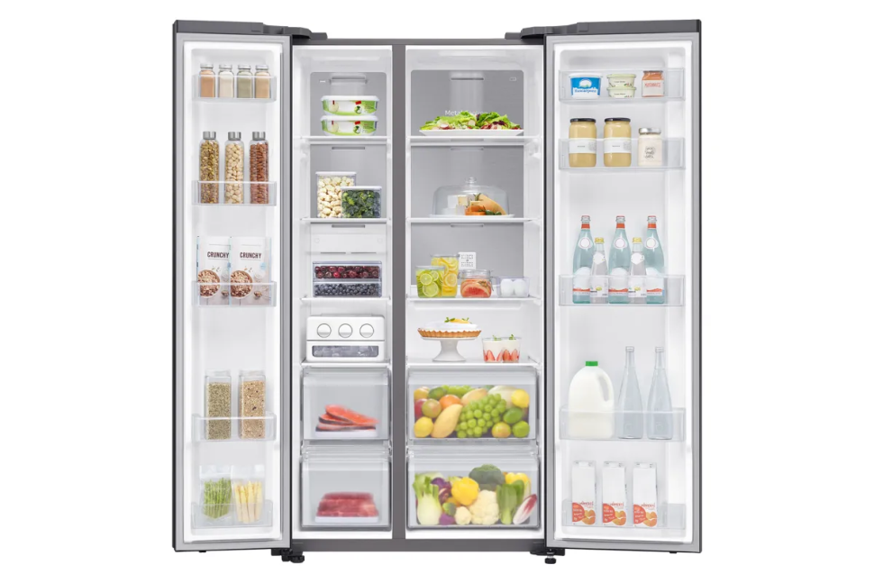 Холодильник Side-By-Side Samsung RS62R50314G золотистого цвета