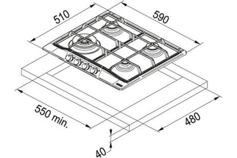 Варочная панель Franke FHTL 604 3G TC XS C
