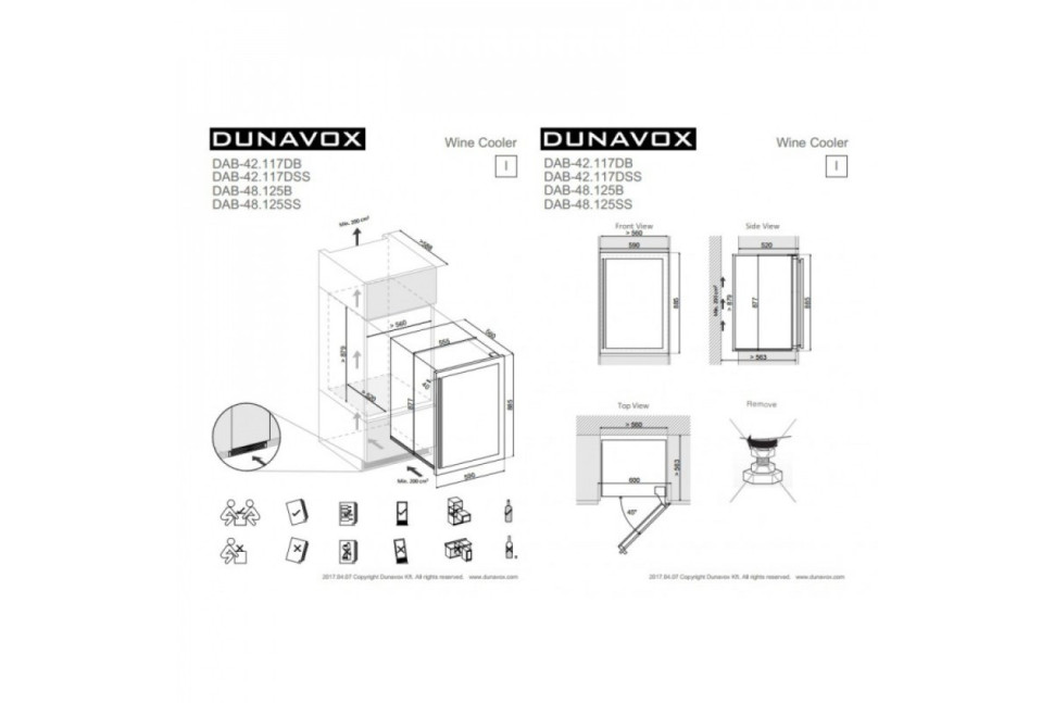 Винный шкаф Dunavox DAB-48.125B