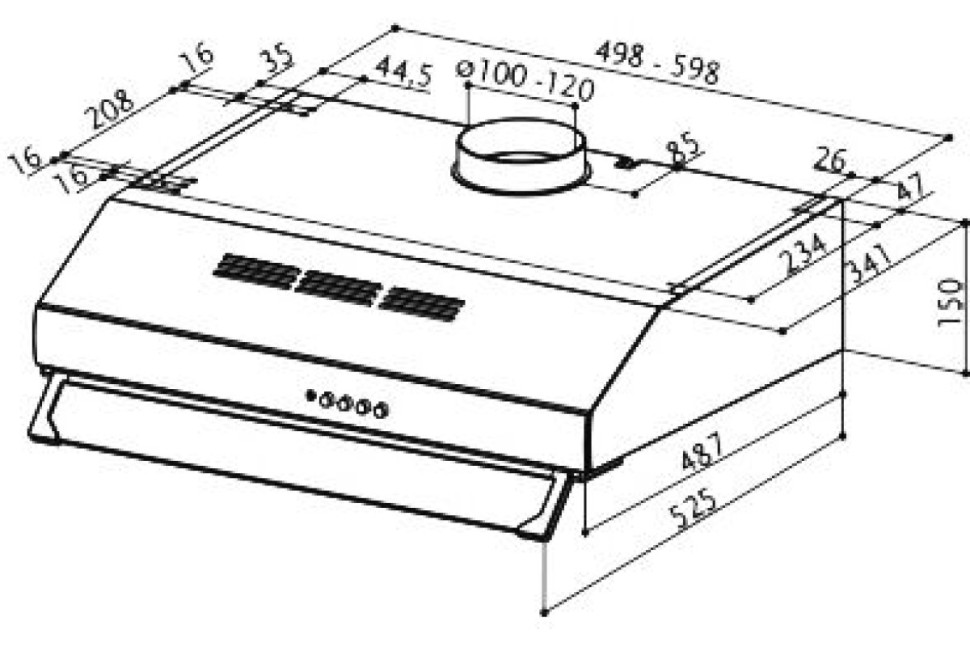 Подвесная вытяжка Faber 741 PB X A60 300.0557.515