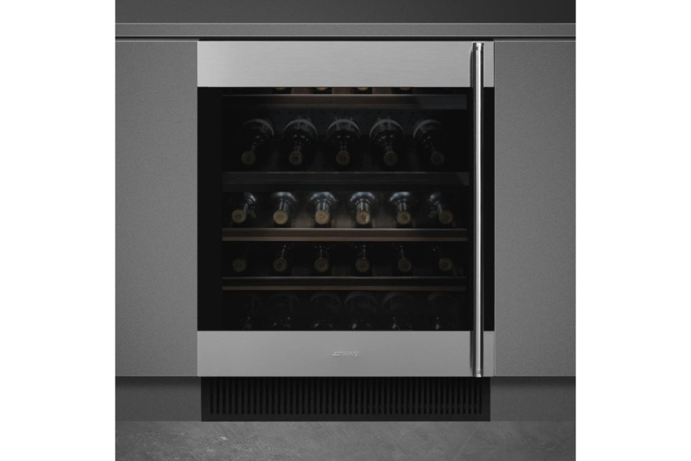 Встраиваемый холодильный шкаф для вина Smeg CVI338LX3
