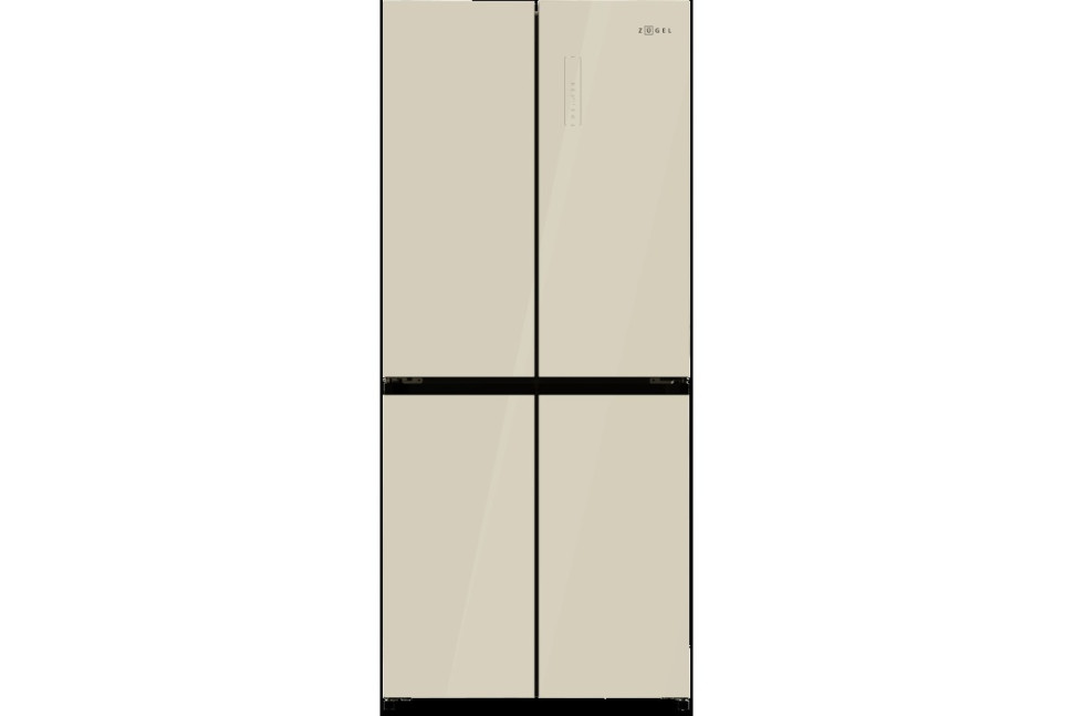 Холодильник Cross Door ZUGEL ZRCD430C, бежевое стекло