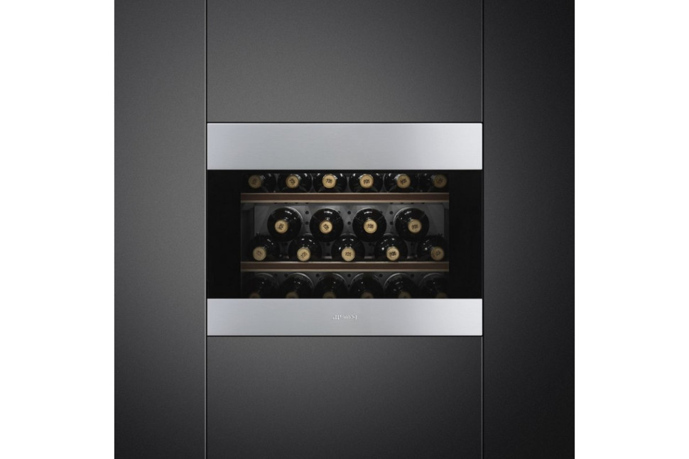 Встраиваемый холодильный шкаф для вина Smeg CVI321X3
