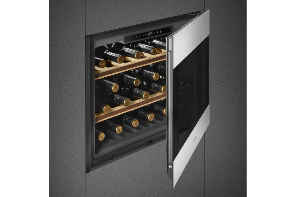 Встраиваемый холодильный шкаф для вина Smeg CVI321X3