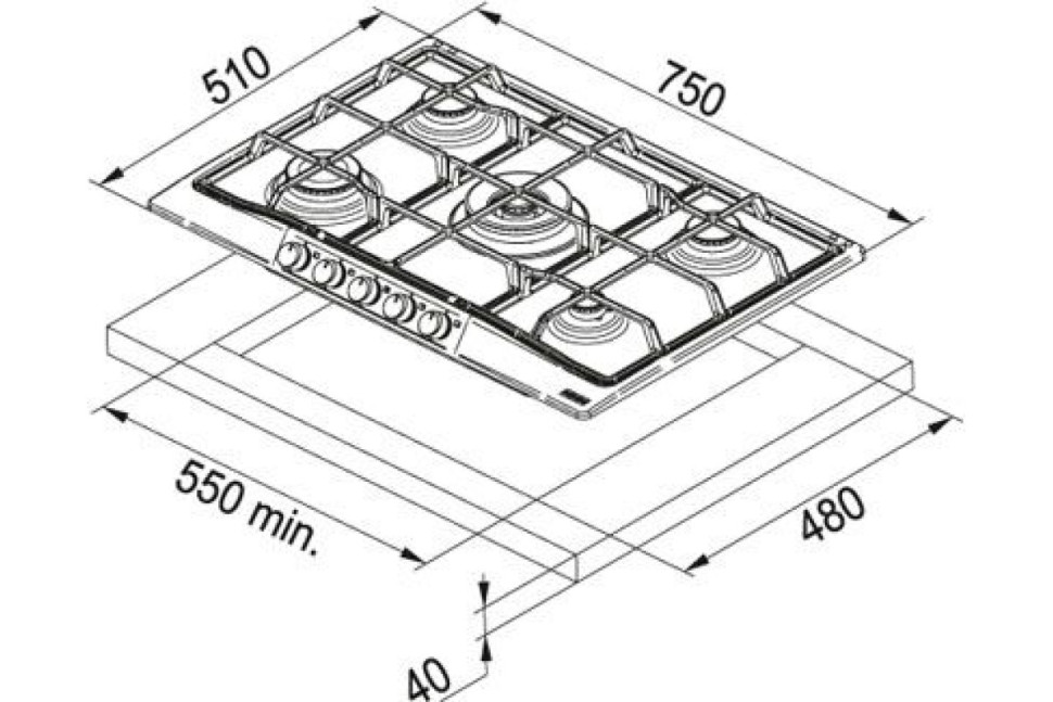 Варочная панель Franke FHTL 755 4G TC GF C