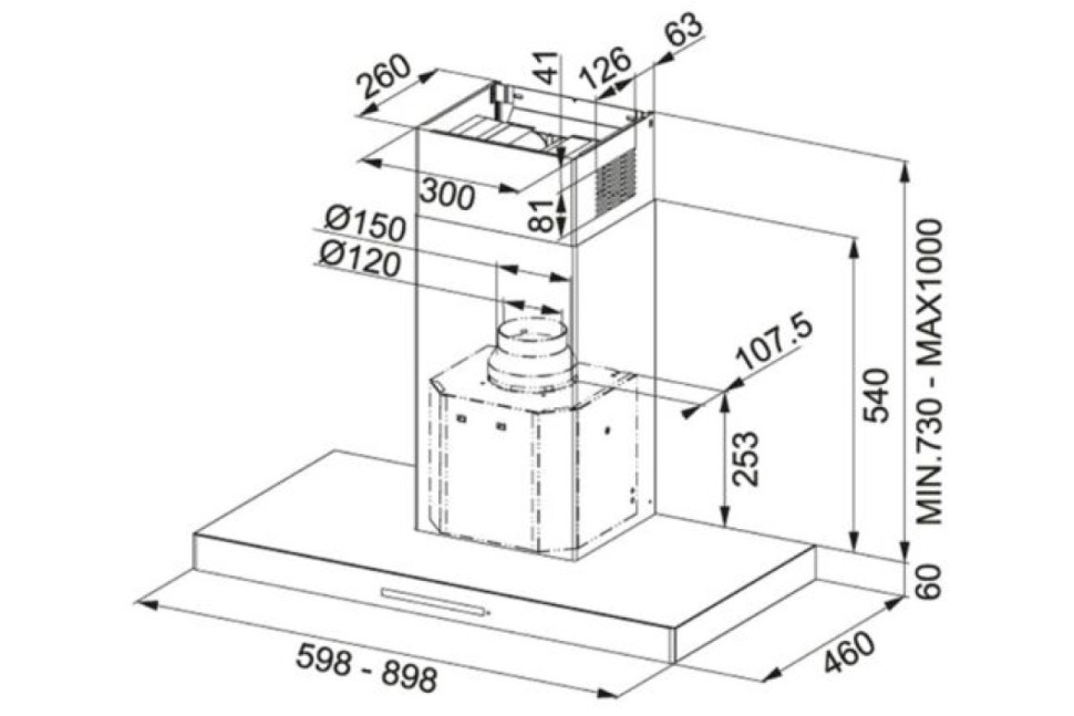 Вытяжка Franke FCR 925 TC BK XS