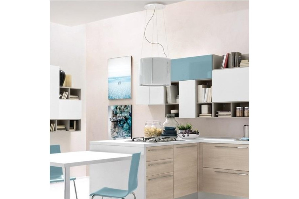 Вытяжка Falmec E.ion EOLO isola 45 vetro bianco (450)