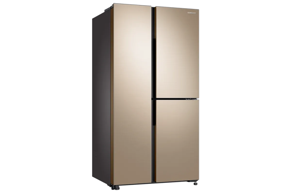 Холодильник Samsung RS63R5571 золотистого цвета