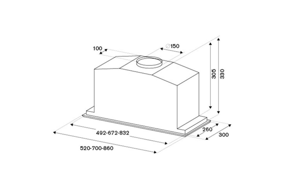 Встраиваемая вытяжка Bertazzoni Professional KIN86MOD1XB стальная