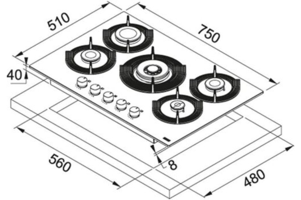 Варочная панель Franke FHMF 755 4G DC C LG