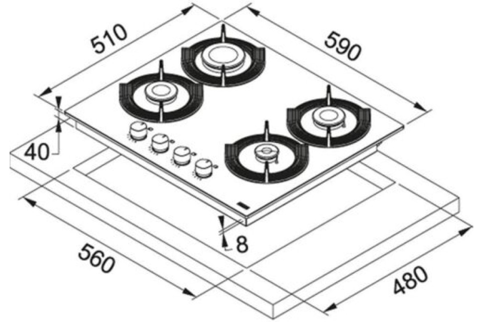 Варочная панель Franke FHMF 604 4G C OY