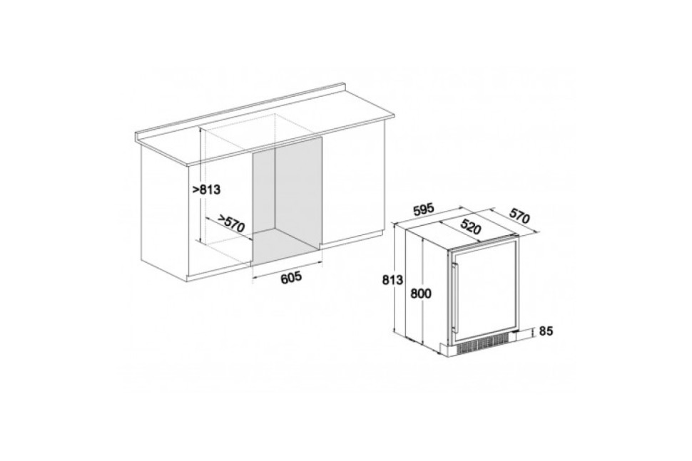 Винный шкаф Temptech OBIU 60 DXL